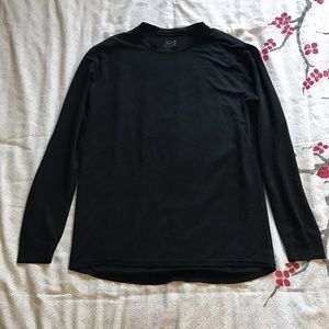 Men’s Black Polyester Active Long Sleeve
